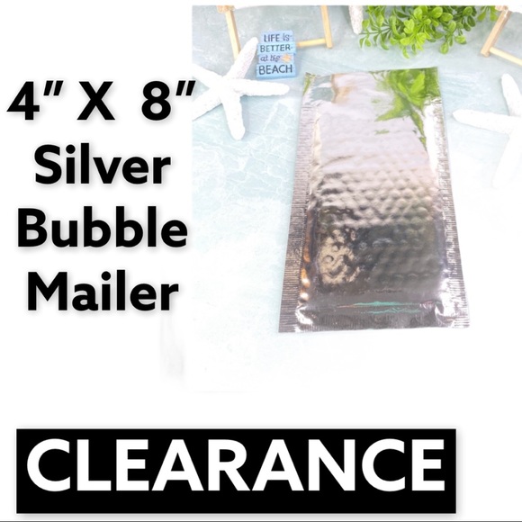 Other - Clearance 25 4X8 Metallic Silver Bubble Mailer